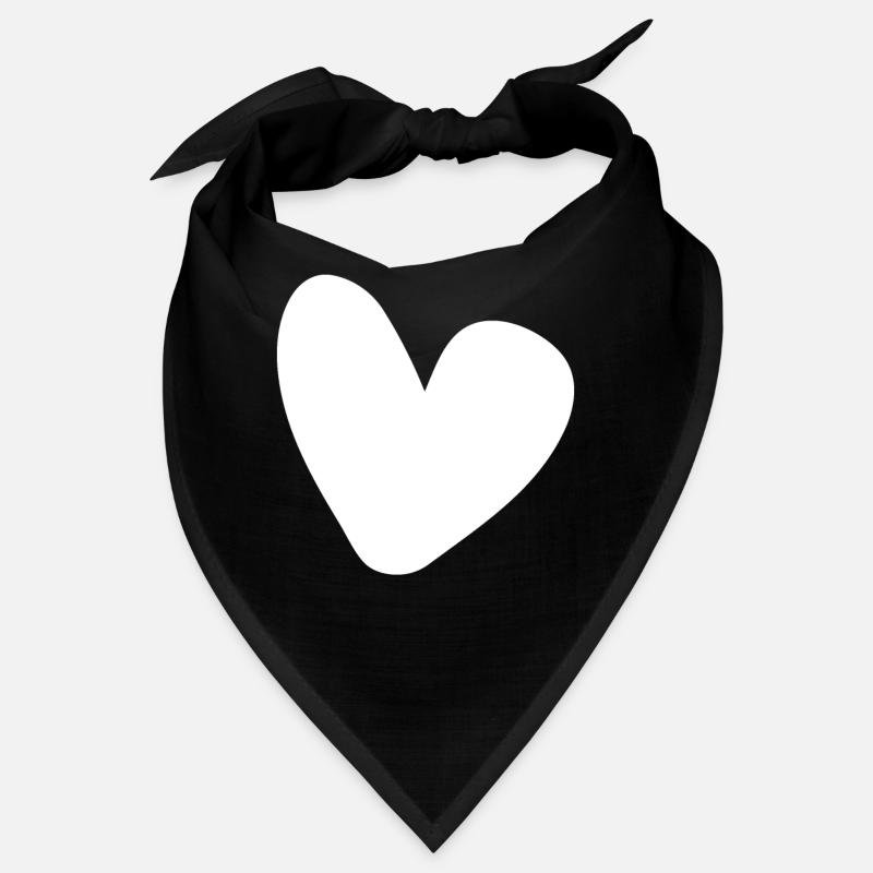 Weisses Herz Einfaches Design Bandana