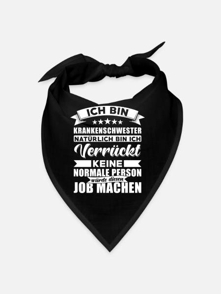 krankenschwester lustig Verrückte Krankenschwester - Bandana - Schwarz - Vorne