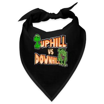 Dino weint beim Uphill und wird beim Downhill zum - Bandana - Schwarz - Vorne