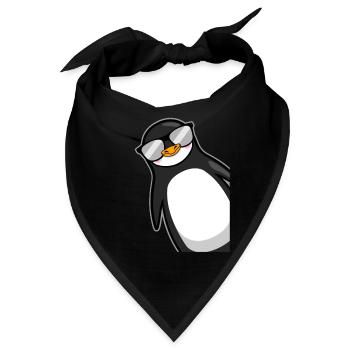 Lustiger Pinguin Mit Sonnenbrille Cooles Geschenk - Bandana - Schwarz - Vorne