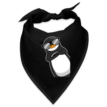 Lustiger Pinguin Mit Sonnenbrille Cooles Geschenk - Bandana - Schwarz - Vorne