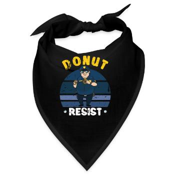 Police Cop Officer Police Office - Bandana - Schwarz - Vorne