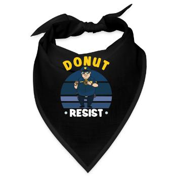 Police Cop Officer Police Office - Bandana - Schwarz - Vorne