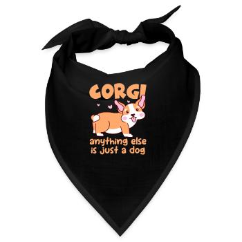Corgi - Bandana - Schwarz - Vorne