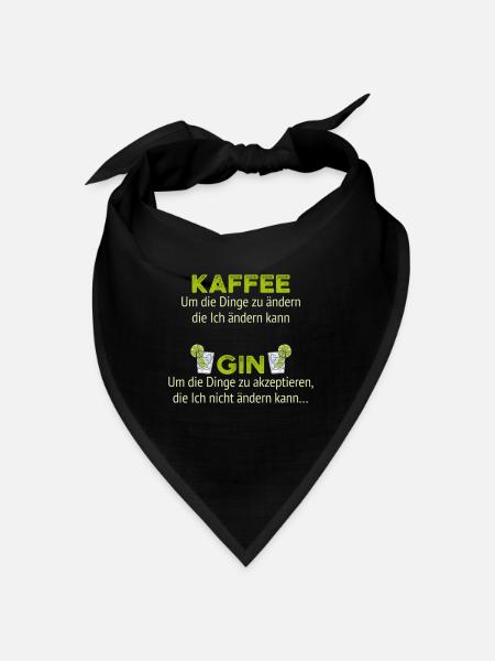 Kaffee um die Dinge zu ändern die Ich ändern kann - Bandana - Schwarz - Vorne