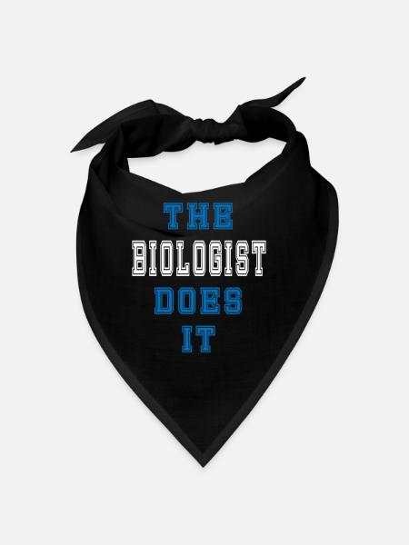 The Biologe does it Biologe Geschenk - Bandana - Schwarz - Vorne