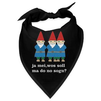gartenzwerge bayerisch - Bandana - Schwarz - Vorne