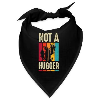 I'm Not A Hugger Cactus - Bandana - Schwarz - Vorne