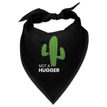 I'm Not A Hugger Cactus - Bandana - Schwarz - Vorne