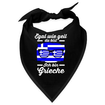 Grieche Griechisches Griechenland - Bandana - Schwarz - Vorne