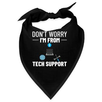 Tech Support IT Technischer Hilfe Helpdesk - Bandana - Schwarz - Vorne