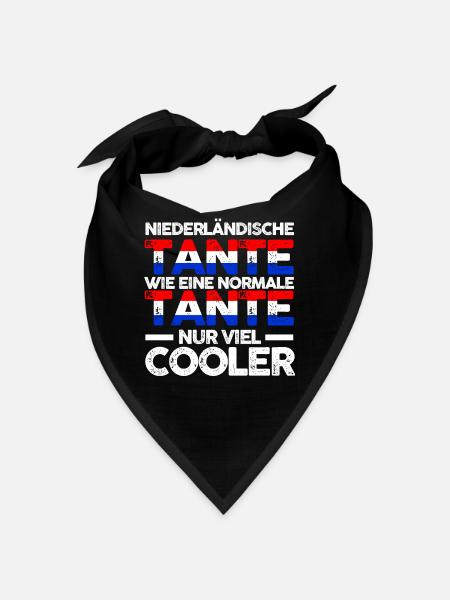 Holland Niederländerin Tante Niederlande - Bandana - Schwarz - Vorne