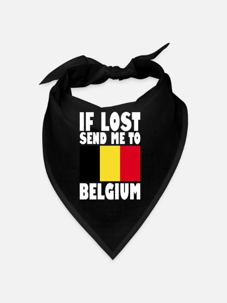 Drapeau de la Belgique - Bandana - noir - Devant