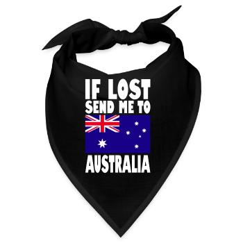 Australien Flagge Spruch - Bandana - Schwarz - Vorne