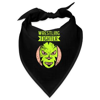 Wrestling Kämpfer Ringer Ringkampf Ringen - Bandana - Schwarz - Vorne