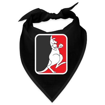 Känguru Boxen Australien Retro Fauna - Bandana - Schwarz - Vorne
