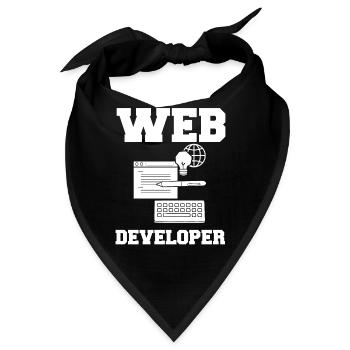 Web Entwicklung Webentwickler Entwickler Manager - Bandana - Schwarz - Vorne