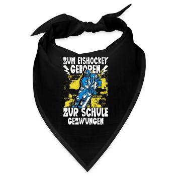 Zum Eishockey geboren Eishockey - Bandana - Schwarz - Vorne