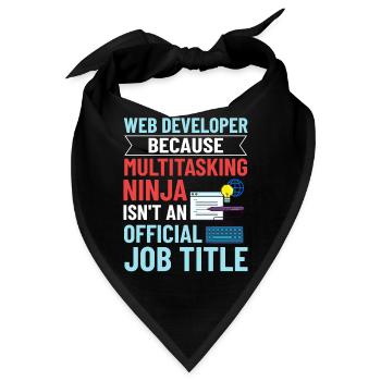 Web Entwicklung Webentwickler Entwickler Manager - Bandana - Schwarz - Vorne