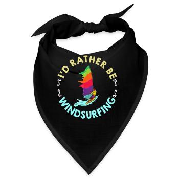 Windsurfen Brett Segel Paddel Windsurfer Wasser - Bandana - Schwarz - Vorne