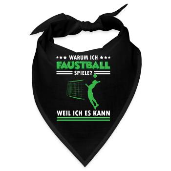 Warum ich Faustball spiele Fistball Faustballer - Bandana - Schwarz - Vorne