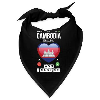Kambodscha ruft Urlaub Asien Angkor Wat Tempel - Bandana - Schwarz - Vorne