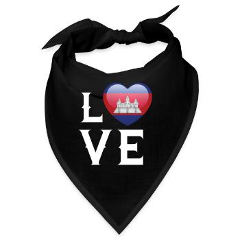 Kambodscha Love Tempel Angkor Wat - Bandana - Schwarz - Vorne