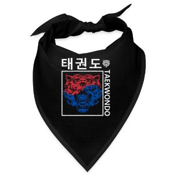 Tae Kwon Do Tiger Korea Lustig Taekwondo Korea - Bandana - Schwarz - Vorne