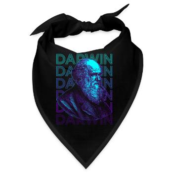 Charles Darwin Evolutionstheorie Retro Geschenk - Bandana - Schwarz - Vorne