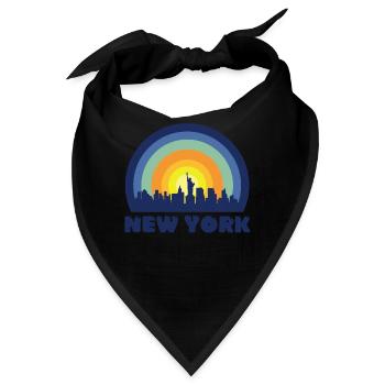 New York City Freiheitsstatue Skyline Big Apple - Bandana - Schwarz - Vorne