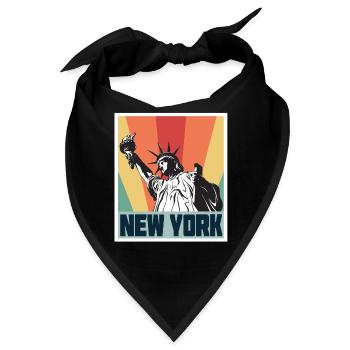 Freiheitsstatue New York Liberty Island Big Apple - Bandana - Schwarz - Vorne