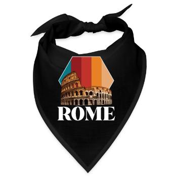 Rom Kolosseum Retro Italien antike Toskana - Bandana - Schwarz - Vorne