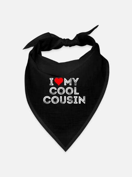 I Love my cool cousin - Bandana - Schwarz - Vorne