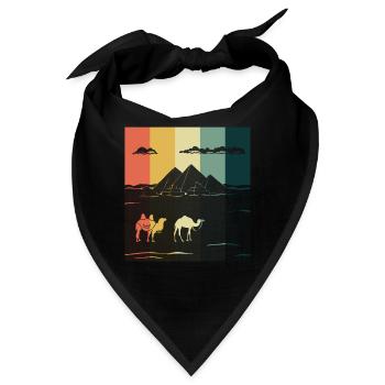 Kamel Gizeh Pyramide Ägypten Sphinx Anubis - Bandana - Schwarz - Vorne