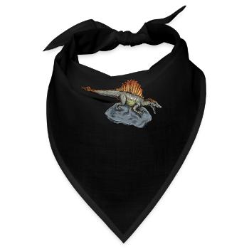 Spinosaurus I Dornechse Kreidezeit Fossil - Bandana - Schwarz - Vorne