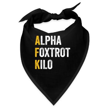 Computerchat Alpha Foxtrotti Kilo - Afk - Bandana - Schwarz - Vorne