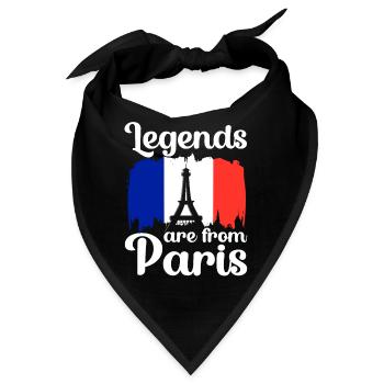 Frankreich - Bandana - Schwarz - Vorne