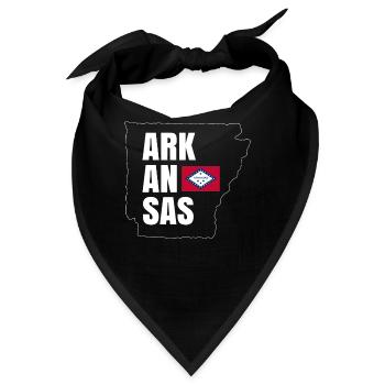 Geschenk Des Staates Arkansas - Bandana - Schwarz - Vorne