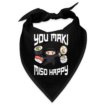 Ninja Ninjutsu Judo Katana Kinder Shuriken Warrior - Bandana - Schwarz - Vorne