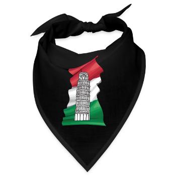 Schiefer Turm von Pisa Italien Toskana Florenz - Bandana - Schwarz - Vorne