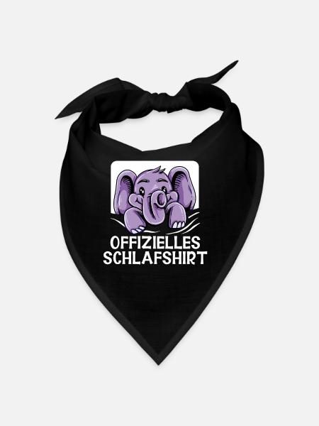 Elefant Tshirt für Elefanten Elephant Kinder Zoo - Bandana - Schwarz - Vorne