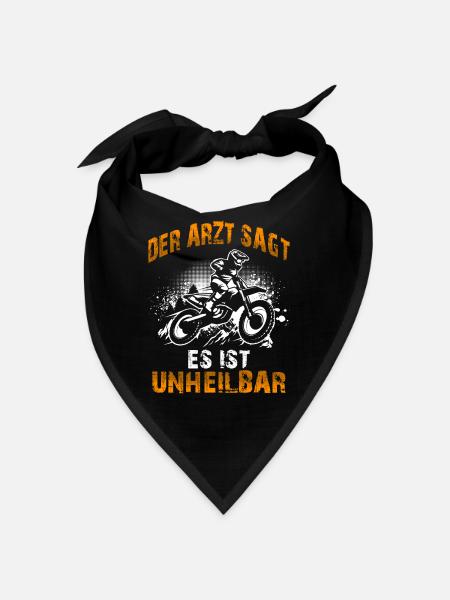 Motocross Enduro Offroad Dirt Bike Superbike Engine - Bandana - black - Front
