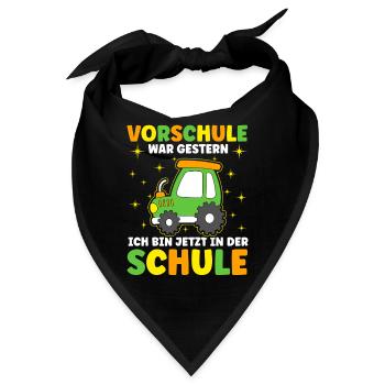 Vorschule War Gestern Schulbeginn - Bandana - Schwarz - Vorne