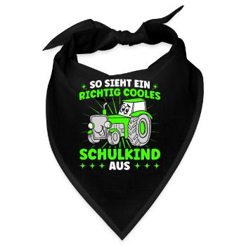 Richtig Cooles Schulkind Schulbeginn - Bandana - Schwarz - Vorne