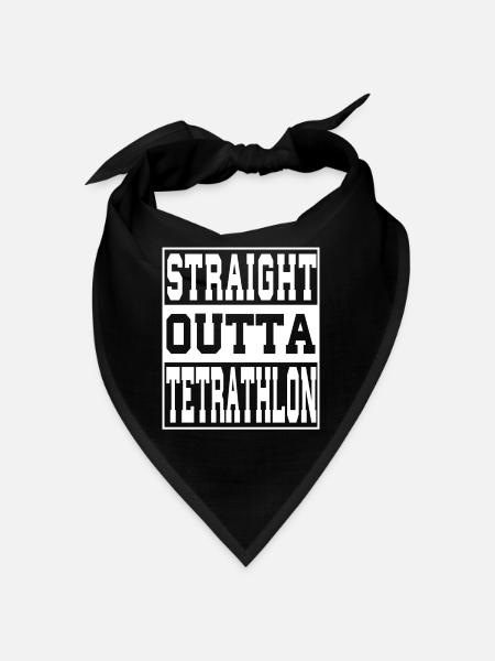 Tetrathlon saying funny - Bandana - black - Front