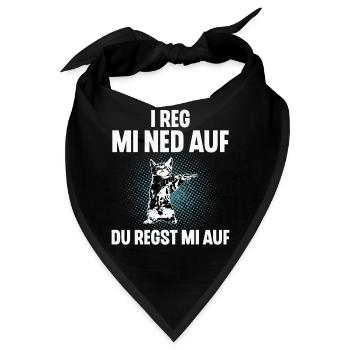 I Reg Mi Net Auf, Du Regst Mi Auf Schwäbisch - Bandana - Schwarz - Vorne