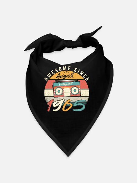 August 1965 Birthday greeting - Bandana - black - Front