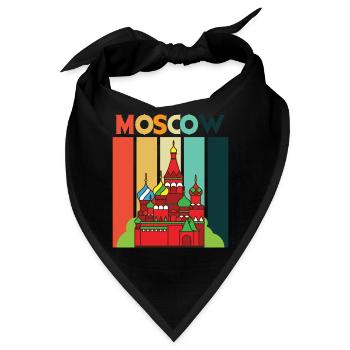 Moskau Retro Kathedrale Russland - Bandana - Schwarz - Vorne