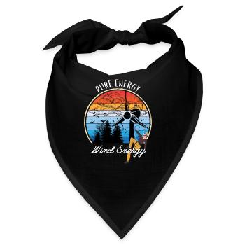 Pure Energy - Windenergie - Bandana - Schwarz - Vorne