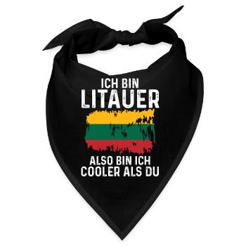 Litauen Litauer Litauisches - Bandana - Schwarz - Vorne